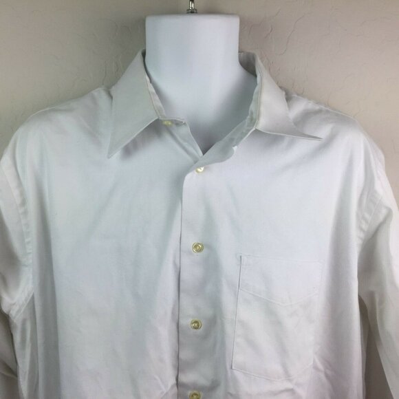 Forsyth Of Canada Inc Mens White Button Dress Shirt Size 17/35 - Picture 1 of 7